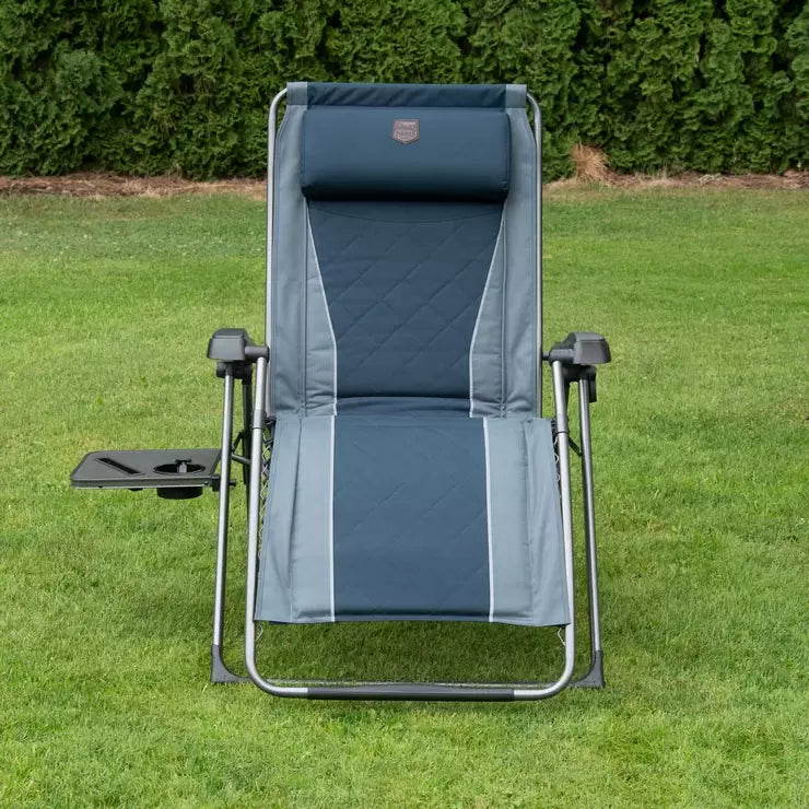 Timber Ridge Zero Gravity Folding Lounger with Side Table