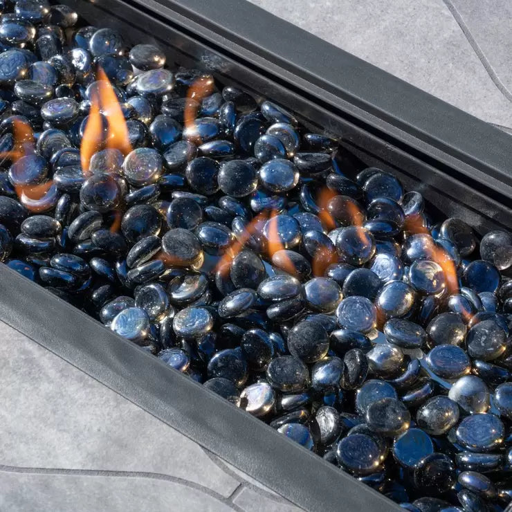 SunVilla Indigo 7 Piece Wicker Fire Dining Patio Set Cover