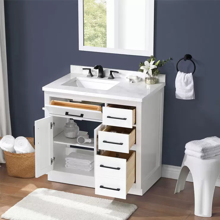 Ove Decors Alonso 91cm Freestanding Vanity in White