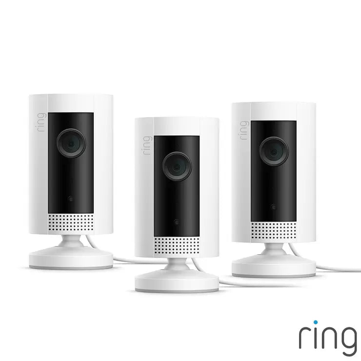 Ring Wired Indoor Camera in White - 3 Pack