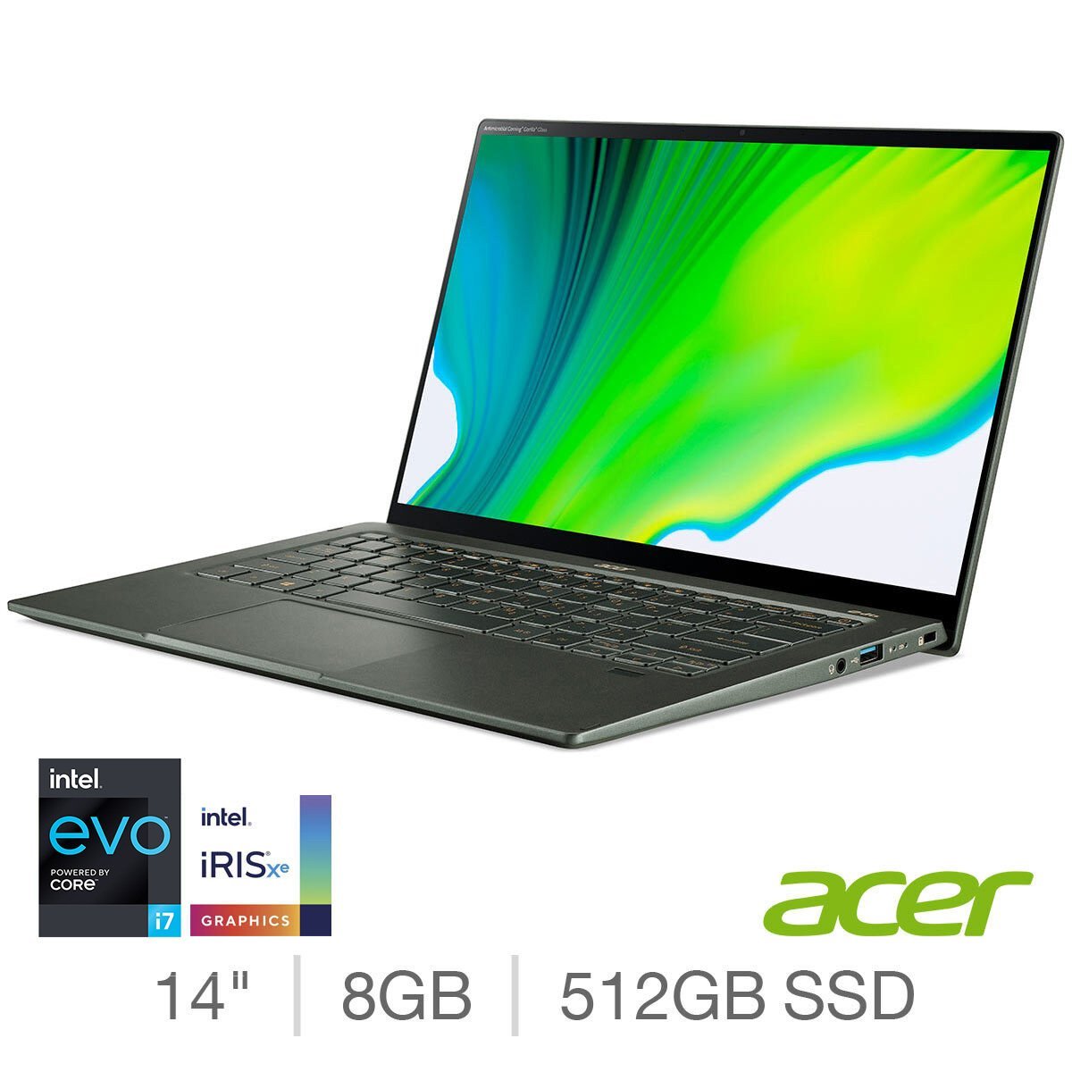 Acer Swift 5, Intel Core i7, 8GB RAM, 512GB SSD, 14 Inch Laptop, NX.A34EK.001 - Signature Retail Stores