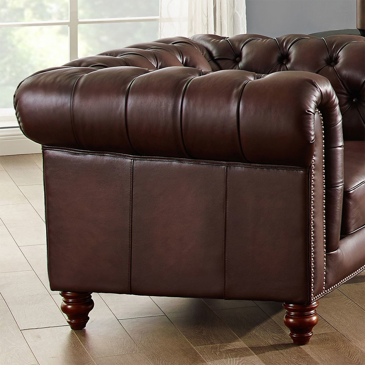 Allington 3 Seater Brown Leather Chesterfield Sofa - Signature Retail Stores