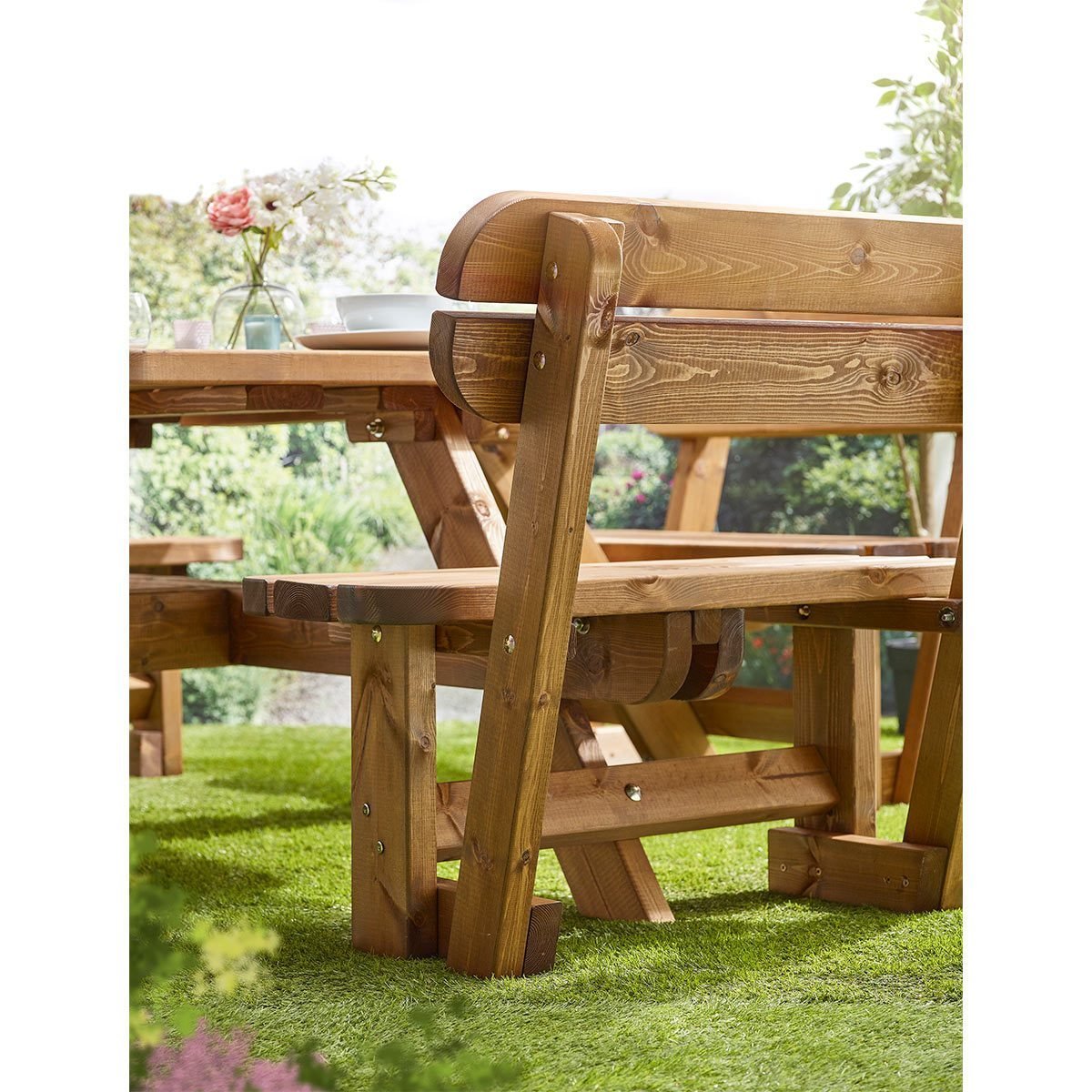 Anchor Fast 8 Seater Pine Wood Picnic Bench - Signature Retail Stores