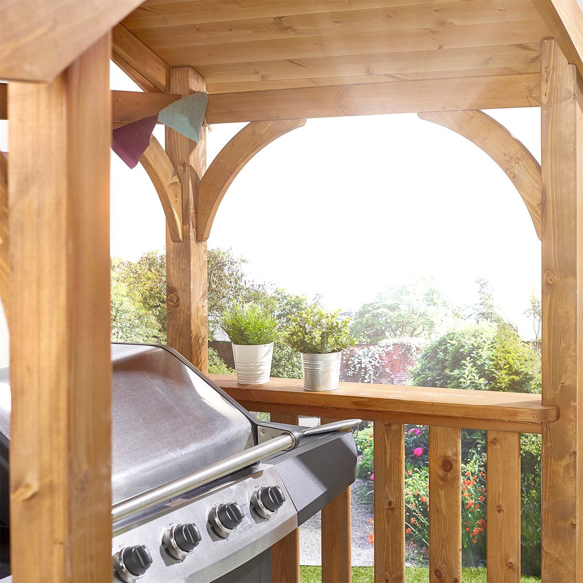 Anchor Fast Pine Wood BBQ Grilling Pavilion - Signature Retail Stores