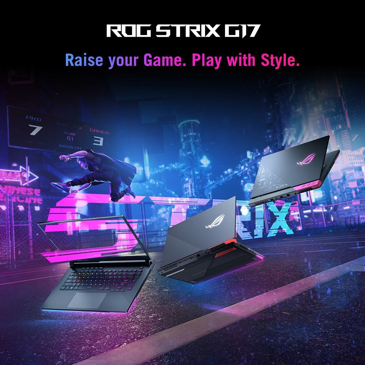 ASUS ROG Strix G17, AMD Ryzen 7, 8GB RAM, 512GB SSD, NVIDIA GeForce GTX 1650, 17.3 Inch Gaming Laptop, G713IH-HX009T with ROG Backpack and ROG Impact Gaming Mouse - Signature Retail Stores