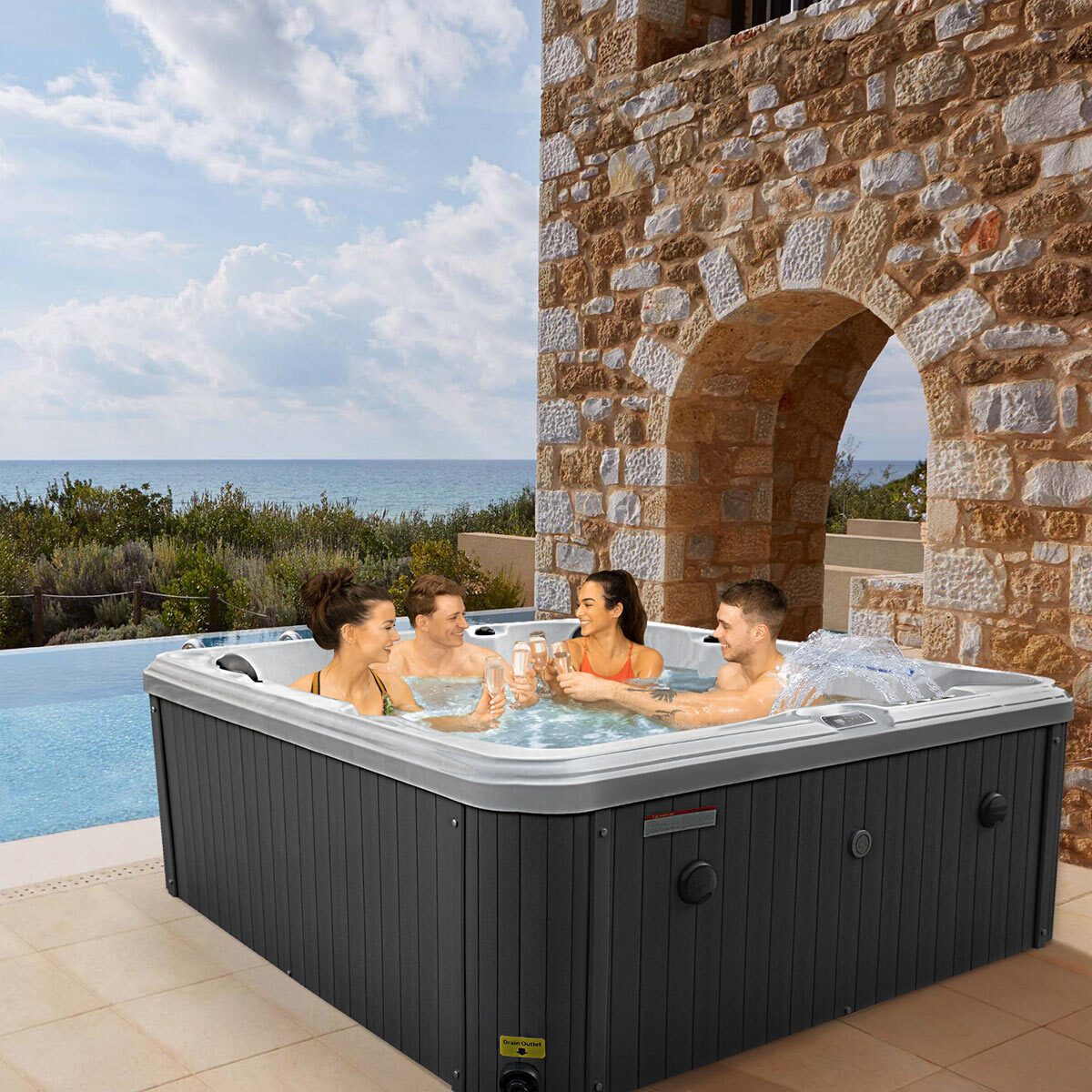 Blue Whale Spa Olive Bay 54-Jet 6 Person Hot Tub - Delivered and Installed - Signature Retail Stores