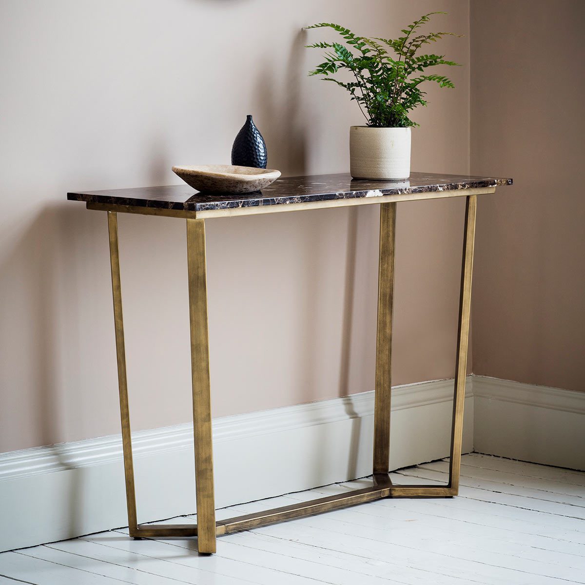 Emperor Brown Marble Console Table - Signature Retail Stores