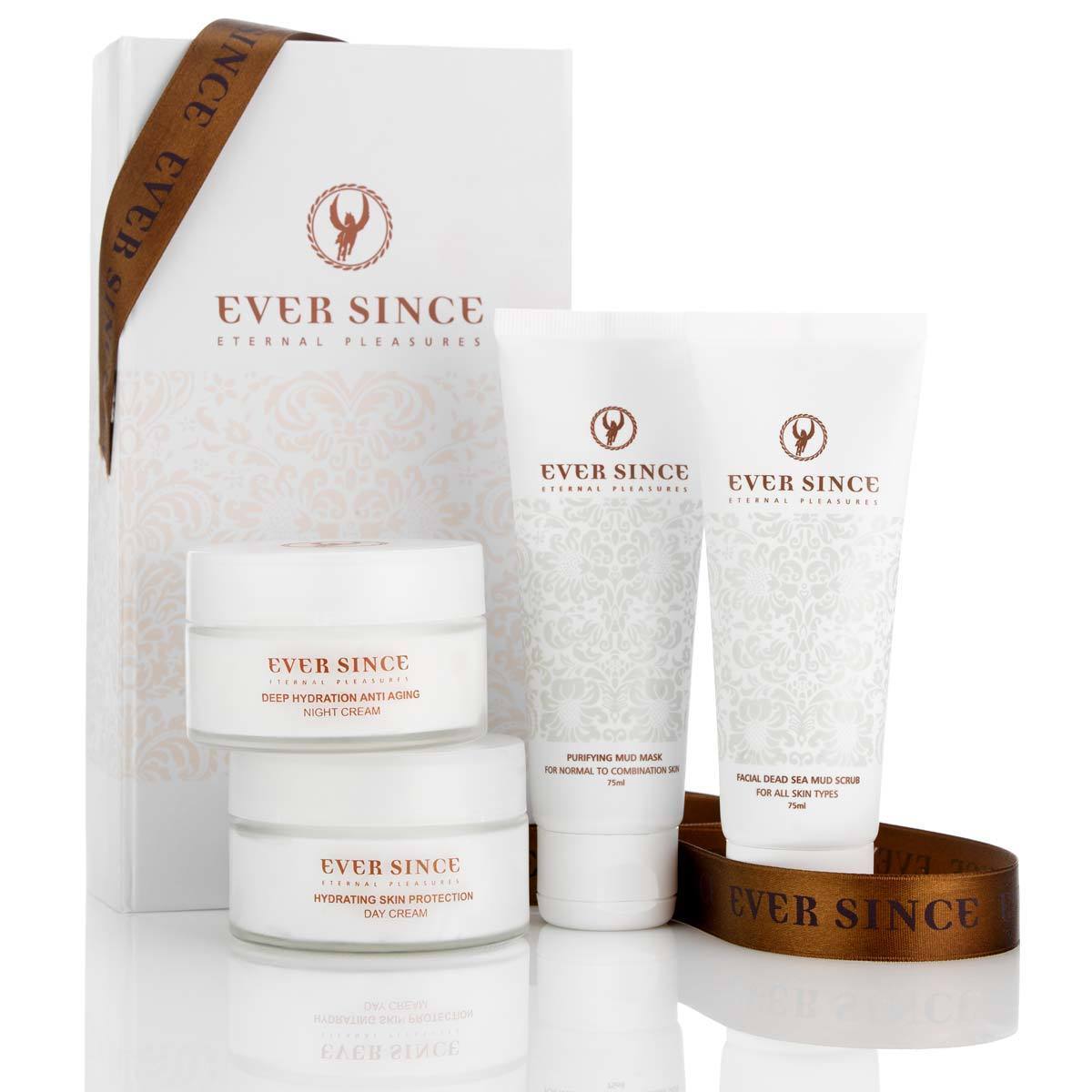 Ever Since Daily Facial Makeover Gift Set - Night Cream, Day Cream, Mud Mask & Mud Scrub - Signature Retail Stores