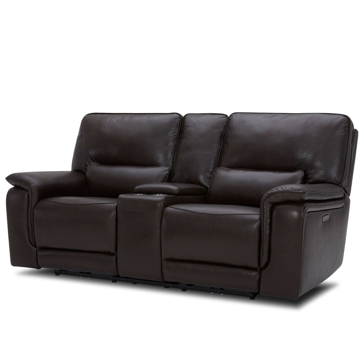 Gilman Creek Maxwell Brown Leather Power Recliner 2 Seater Sofa With Power Headrests - Signature Retail Stores