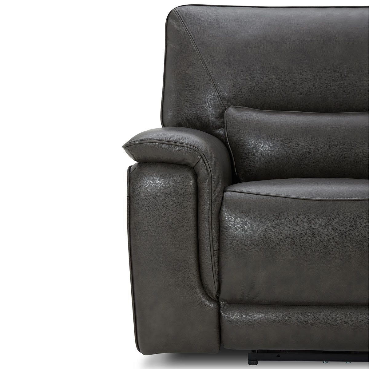 Gilman Creek Maxwell Grey Leather Power Recliner 2 Seater Sofa With Power Headrests - Signature Retail Stores