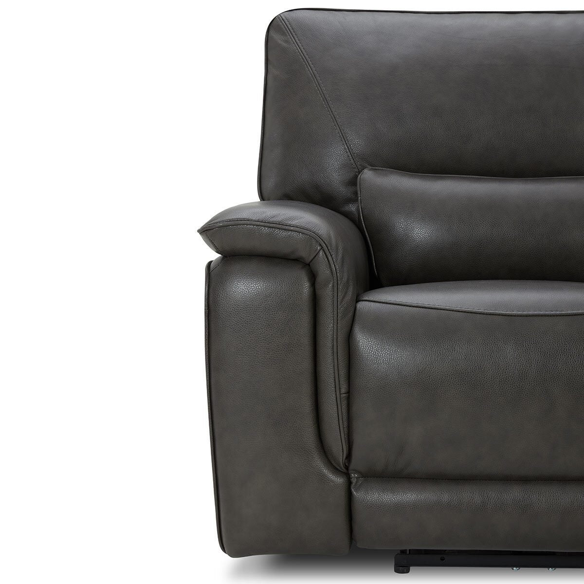 Gilman Creek Maxwell Grey Leather Power Recliner 3 Seater Sofa With Power Headrests - Signature Retail Stores