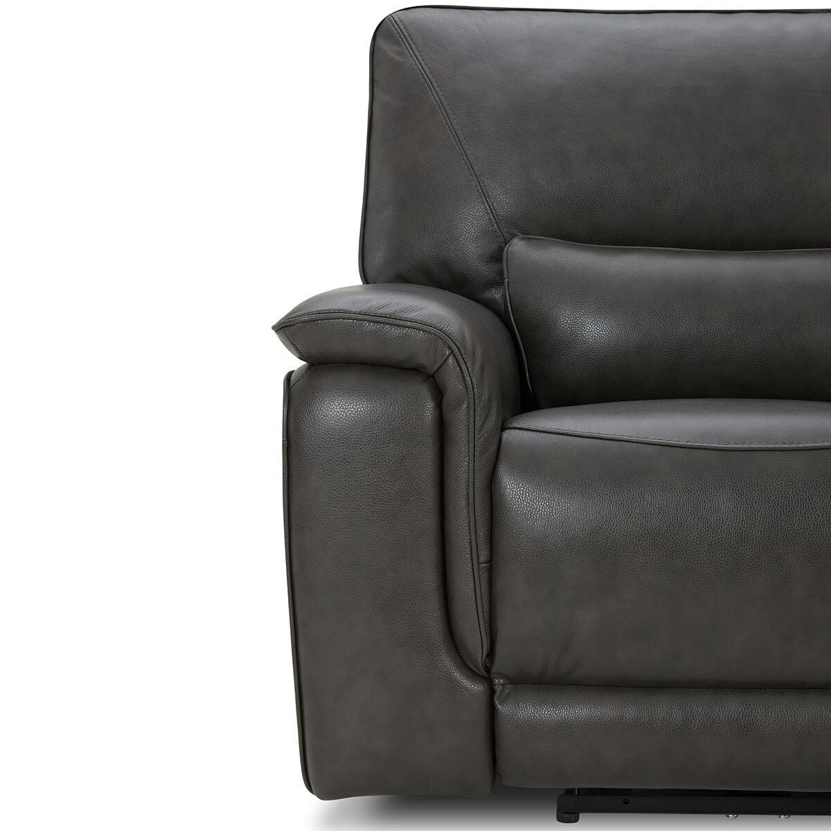 Gilman Creek Maxwell Grey Leather Power Recliner Armchair With Power Headrest - Signature Retail Stores