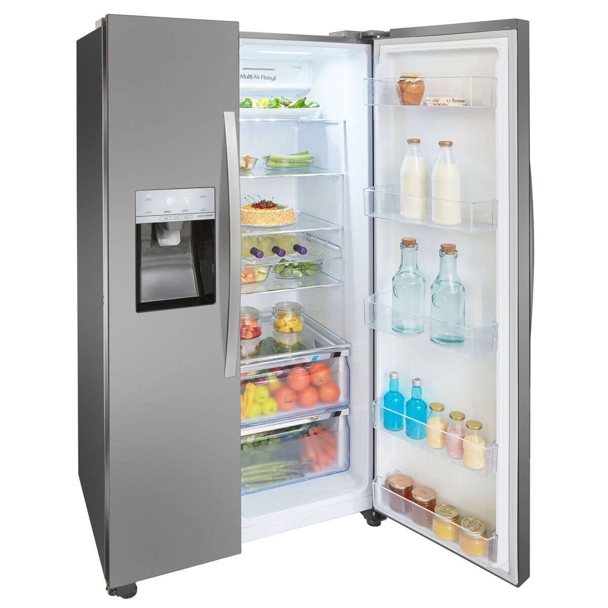 Hisense RS694N4IIF, Side by Side Fridge Freezer A+ Rating in Stainless Steel - Signature Retail Stores