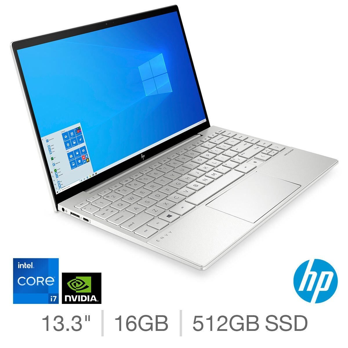 HP Envy, Intel Core i7, 16GB RAM, 512GB SSD, NVIDIA GeForce MX450, 13.3 Inch Laptop, 13-ba1001na - Signature Retail Stores