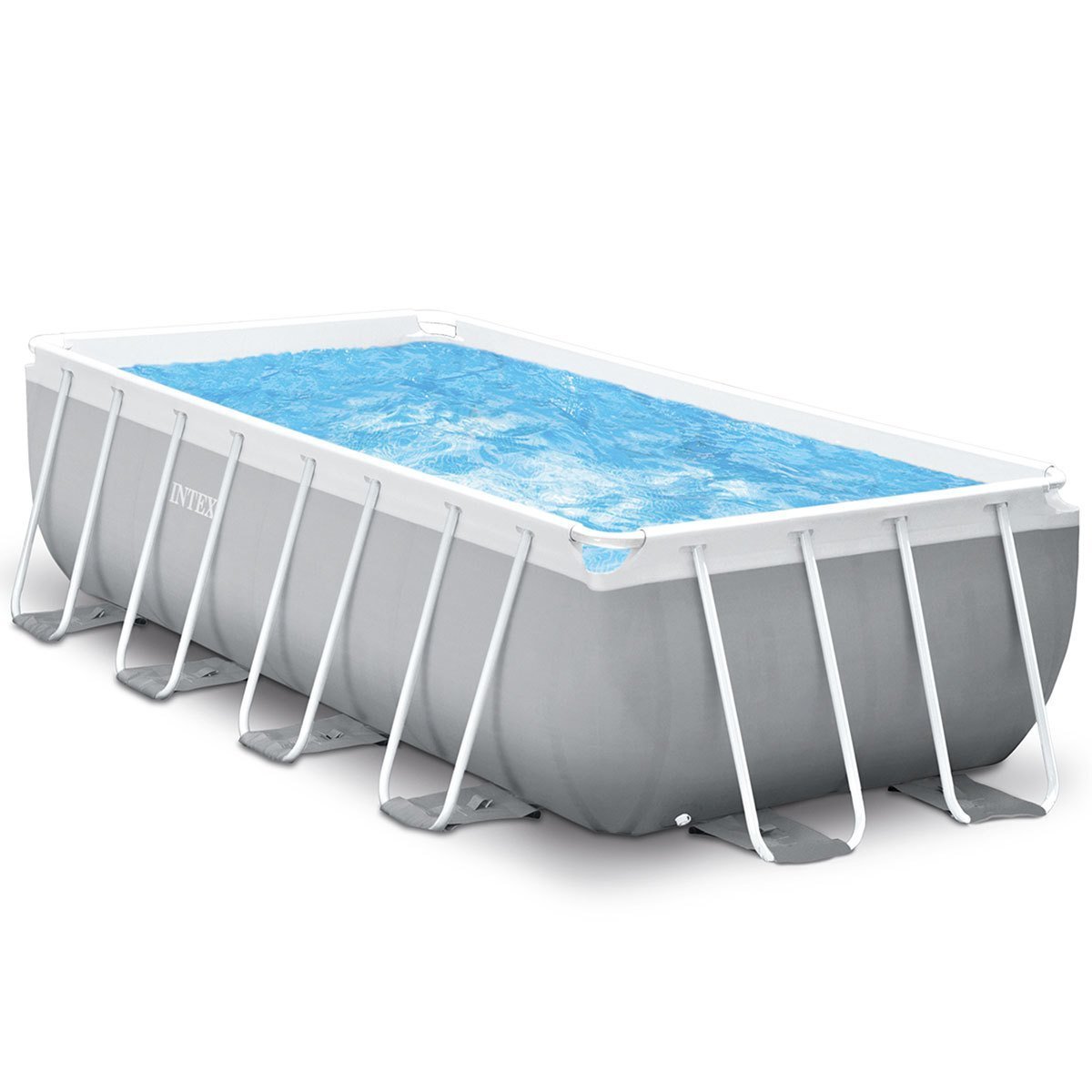 Intex 13ft 1.5" (4m) Rectangular Prism Frame Pool with Filter Pump and Ladder - Signature Retail Stores