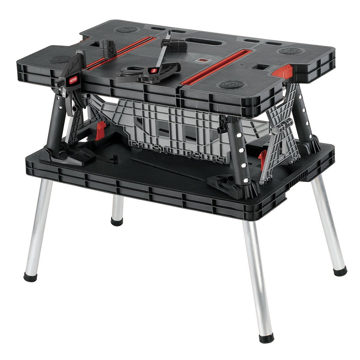 Keter Folding Worktable with Adjustable Height and Clamps - Signature Retail Stores
