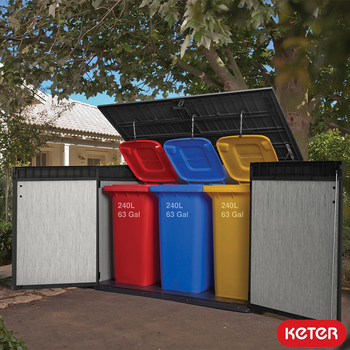Keter Grande Store 6ft 3" x 3ft 7" (1.9 x 1.1 m) Horizontal 2,020 Litre Storage Shed - Signature Retail Stores