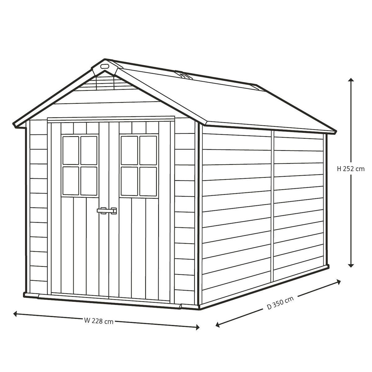 Keter Newton 7ft 6" x 11ft (2.3 x 3.5m) Shed - Signature Retail Stores