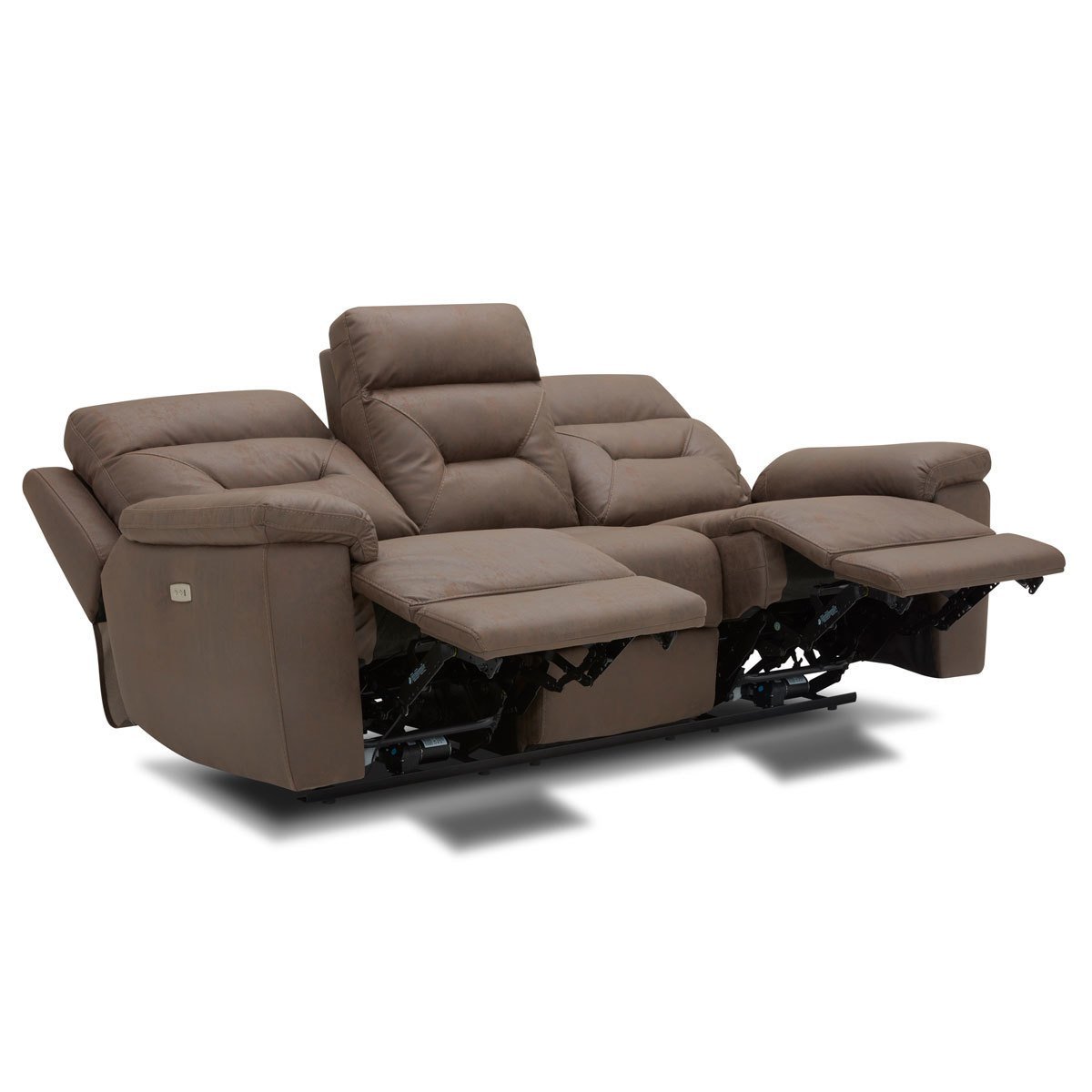 Kuka Justin Brown Fabric Power Reclining 3 Seater Sofa - Signature Retail Stores