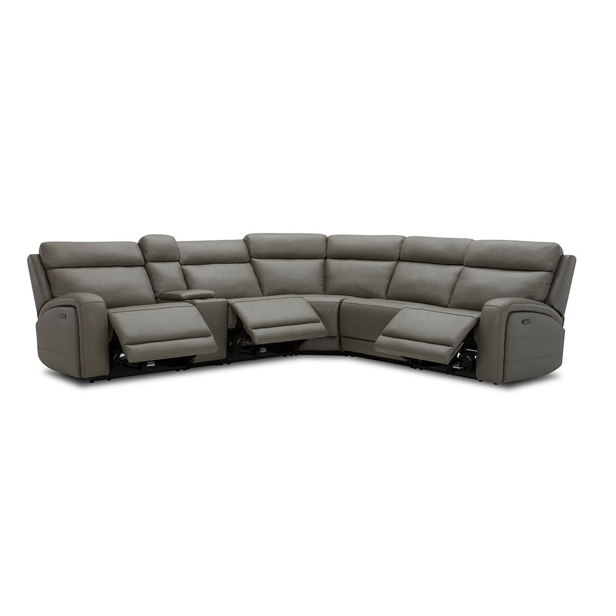 Kuka Paisley Leather Reclining Sectional Sofa with Power Headrests - Signature Retail Stores