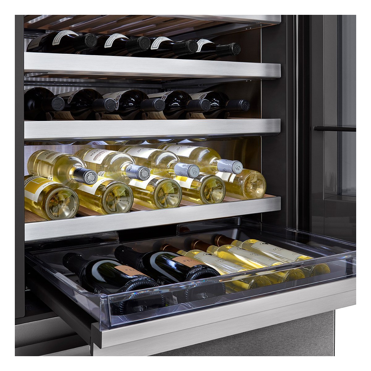 LG Signature LSR200W, 65 Bottle Freestanding, InstaView™ Wine Cooler in Stainless Steel - Signature Retail Stores