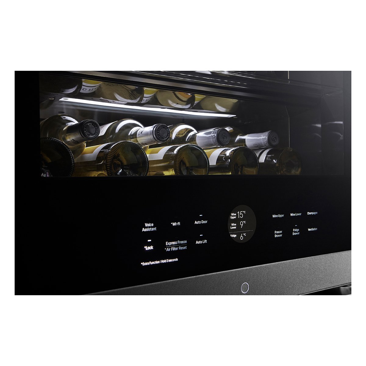 LG Signature LSR200W, 65 Bottle Freestanding, InstaView™ Wine Cooler in Stainless Steel - Signature Retail Stores
