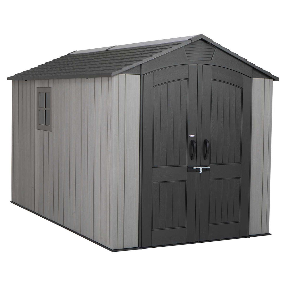 Lifetime 7ft x 12ft (2.1 x 3.7m) Simulated Wood Look Storage Shed With Windows - Signature Retail Stores