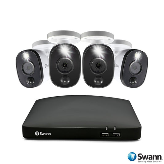 Swann 8 Channel 1TB DVR with 4 x 1080p Sensor Warning Light Security Cameras, SWDVK-846804WL-EU - Signature Retail Stores