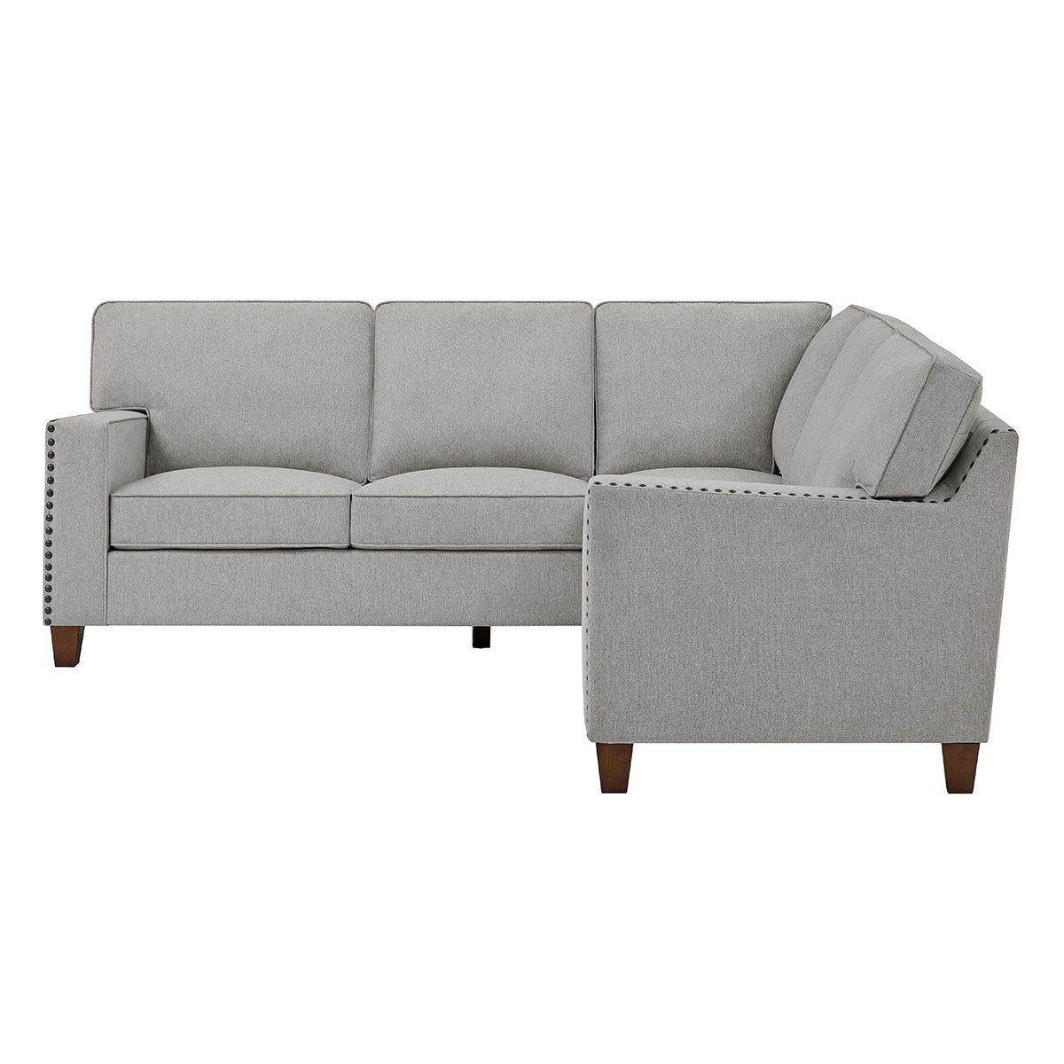 True Innovations Ellen Light Grey Fabric Corner Sofa - Signature Retail Stores