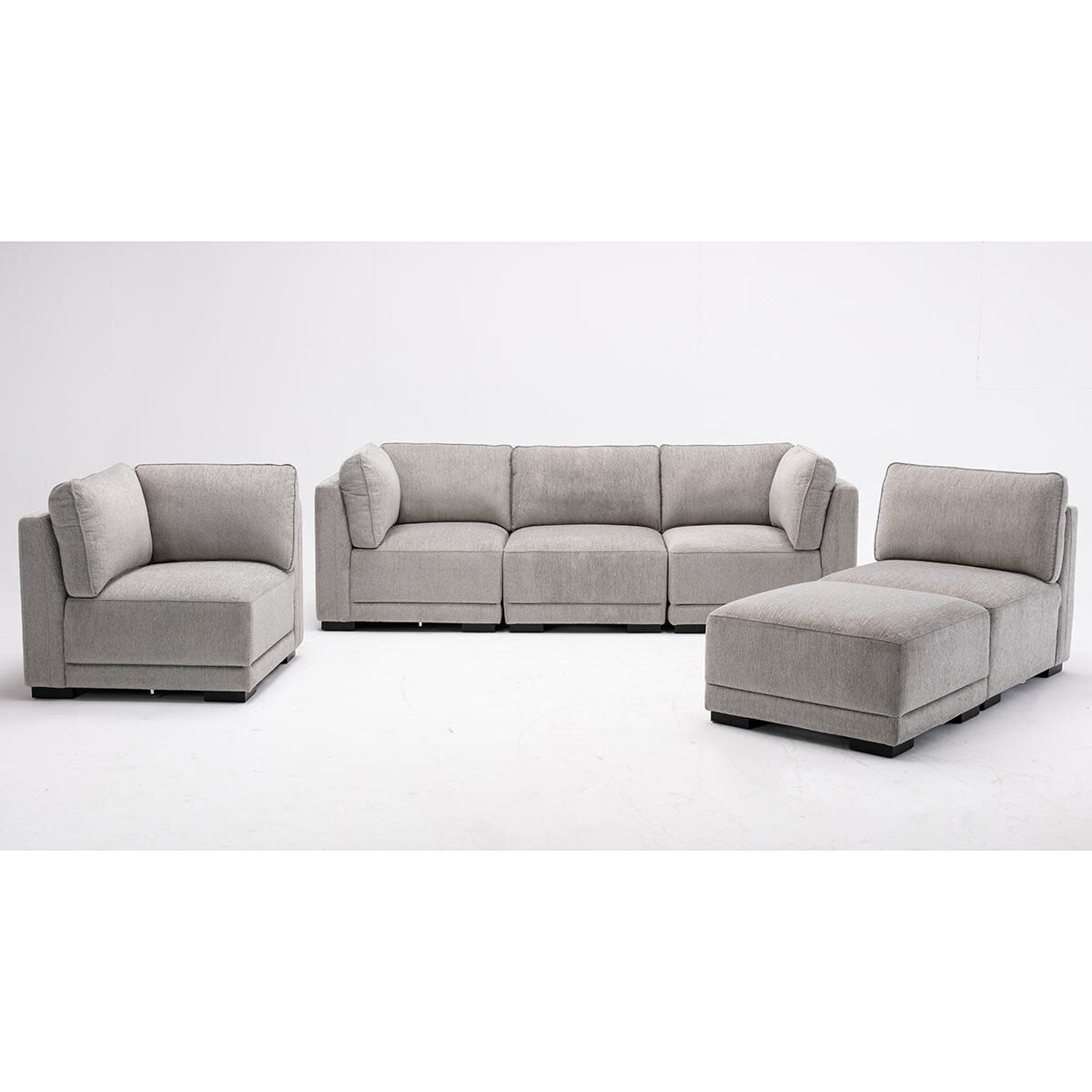 Zoy Belize Grey 6 Piece Modular Fabric Sofa - Signature Retail Stores